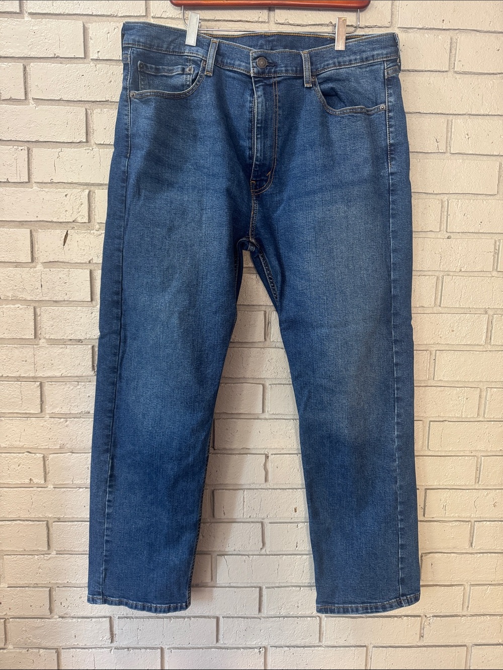Levi's Straight-Leg Jeans in Medium Blue Wash